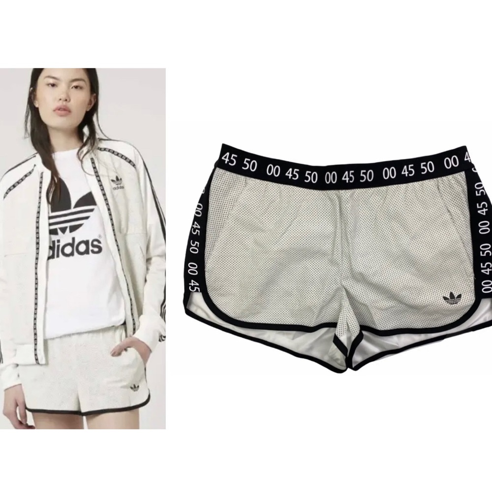 🕊️🕊️Adidas Originals Topshop lambskin leather perforated Superstar Shorts